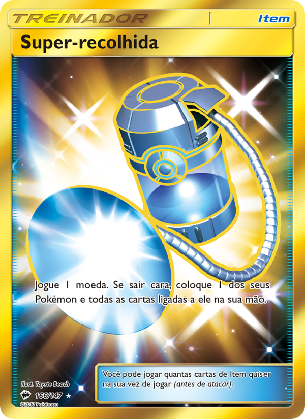 Super-recolhida 166 — Sombras Ardentes (Portuguese Pokémon TCG card)