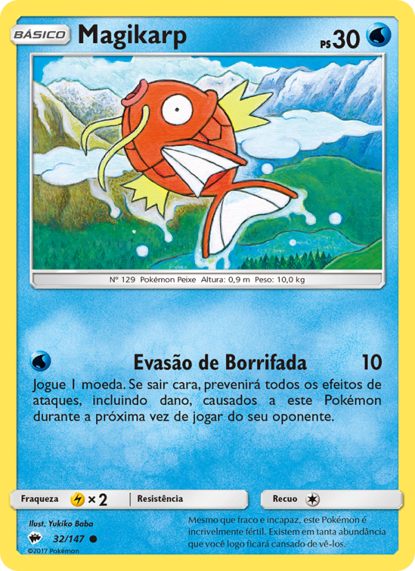 Magikarp 32 — Sombras Ardentes (Portuguese Pokémon TCG card)