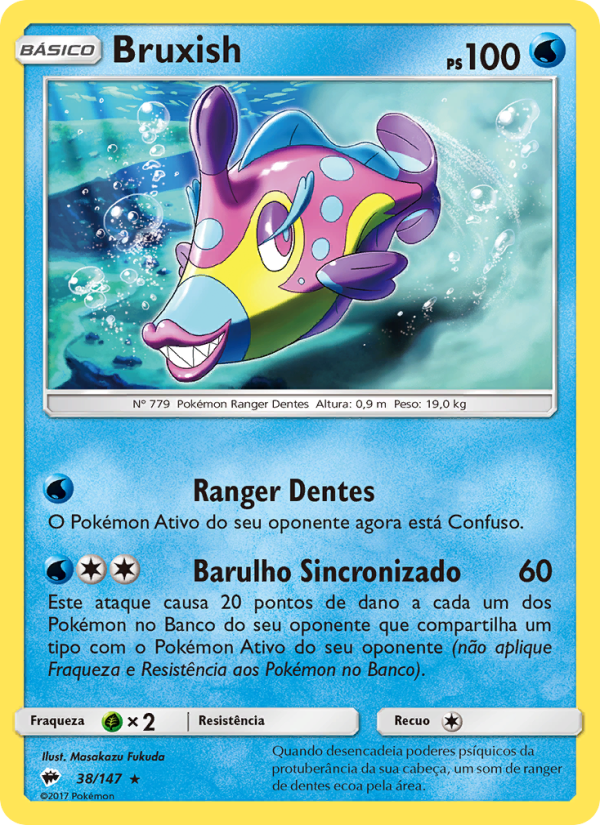 Bruxish 38 — Sombras Ardentes (Portuguese Pokémon TCG card)