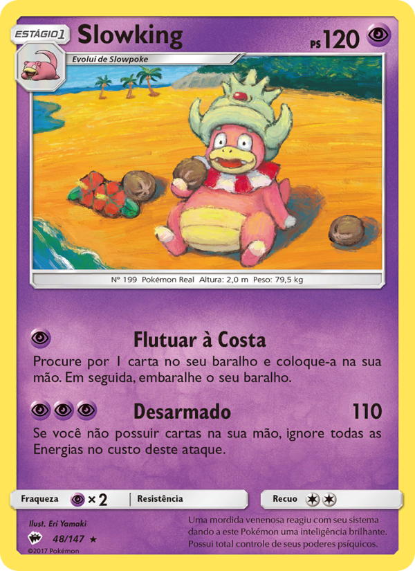 Slowking 48 — Sombras Ardentes (Portuguese Pokémon TCG card)