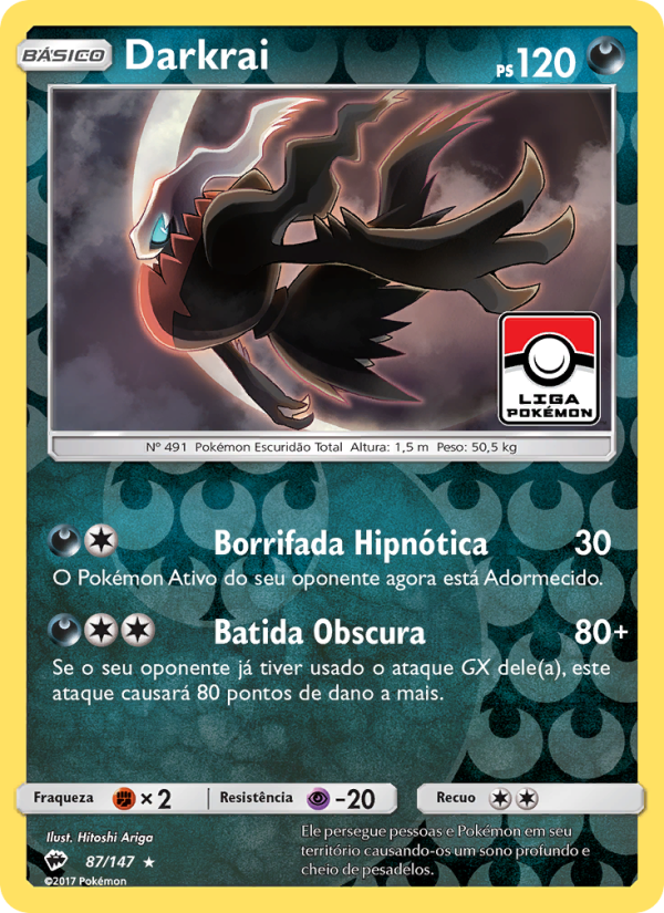 Darkrai 87 — Sombras Ardentes (Portuguese Pokémon TCG card)