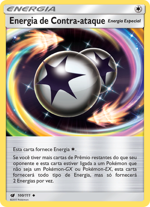 Energia de Contra-ataque 100 — Invasão Carmim (Portuguese Pokémon TCG card)