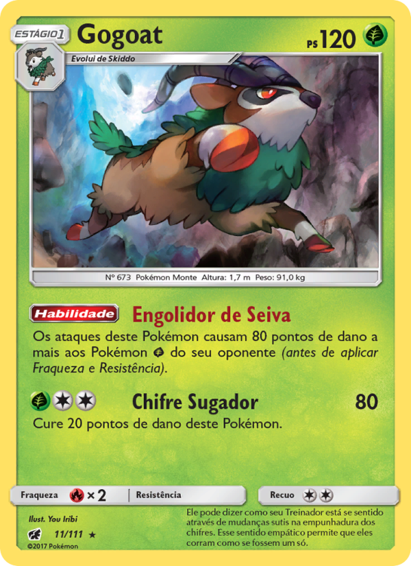 Gogoat 11 — Invasão Carmim (Portuguese Pokémon TCG card)