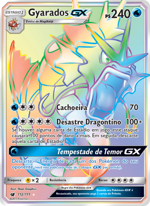 Gyarados GX 112 — Invasão Carmim (Portuguese Pokémon TCG card)