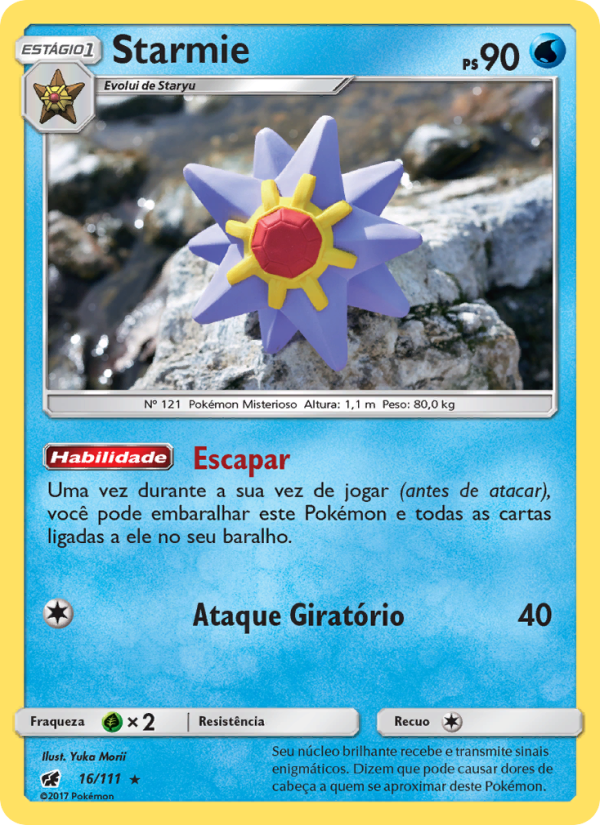 Starmie 16 — Crimson Invasion (Portuguese Pokémon TCG card)
