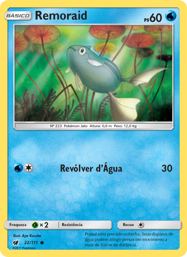 Remoraid 22 — Invasão Carmim (Portuguese Pokémon TCG card)