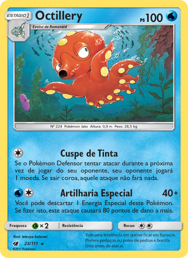 Octillery 23 — Invasão Carmim (Portuguese Pokémon TCG card)