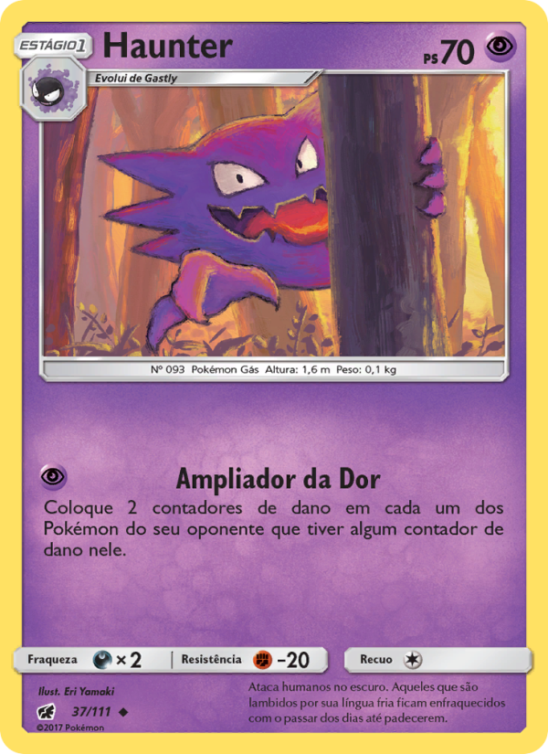 Haunter 37 — Invasão Carmim (Portuguese Pokémon TCG card)