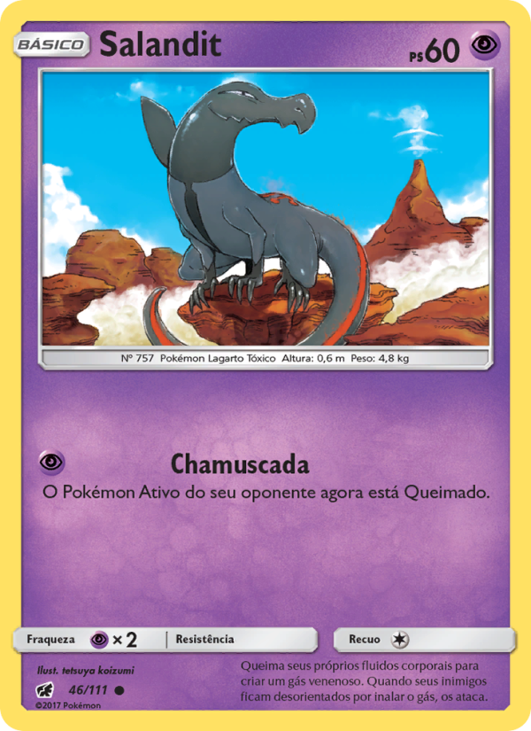 Salandit 46 — Invasão Carmim (Portuguese Pokémon TCG card)