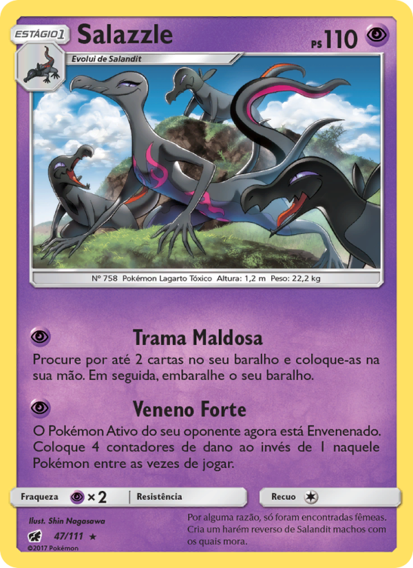 Salazzle 47 — Invasão Carmim (Portuguese Pokémon TCG card)