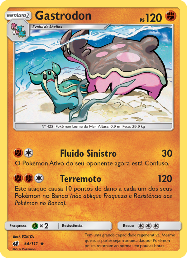 Gastrodon 54 — Invasão Carmim (Portuguese Pokémon TCG card)