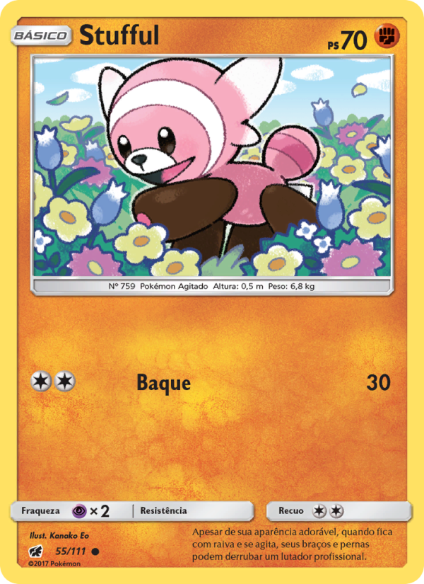 Stufful 55 — Invasão Carmim (Portuguese Pokémon TCG card)