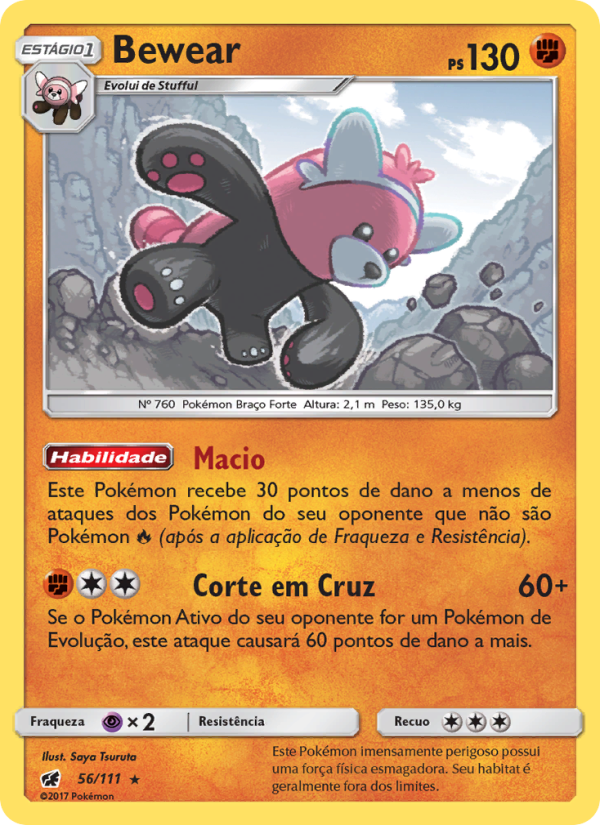Bewear 56 — Invasão Carmim (Portuguese Pokémon TCG card)