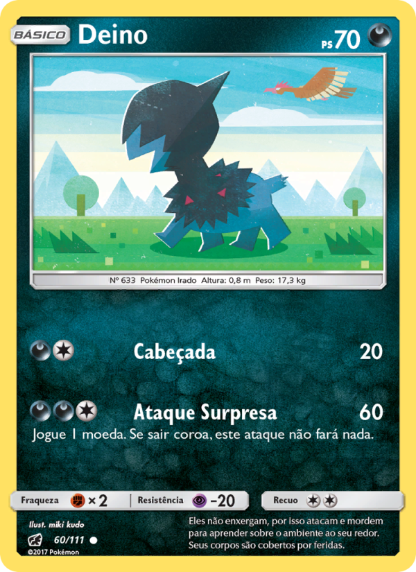 Deino 60 — Invasão Carmim (Portuguese Pokémon TCG card)