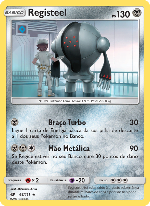 Registeel 68 — Invasão Carmim (Portuguese Pokémon TCG card)