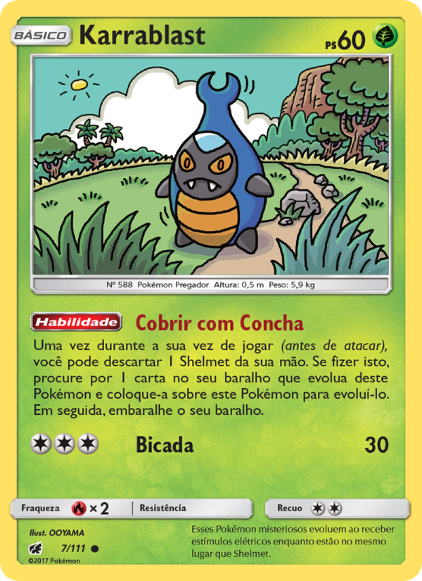 Karrablast 7 — Invasão Carmim (Portuguese Pokémon TCG card)