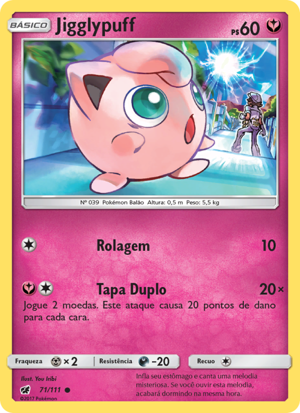 Jigglypuff 71 — Invasão Carmim (Portuguese Pokémon TCG card)