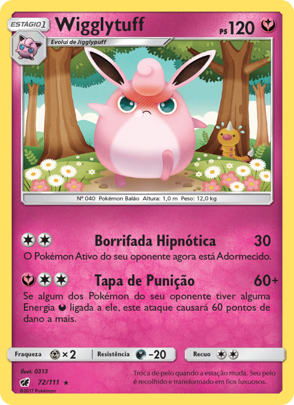 Wigglytuff 72 — Invasão Carmim (Portuguese Pokémon TCG card)
