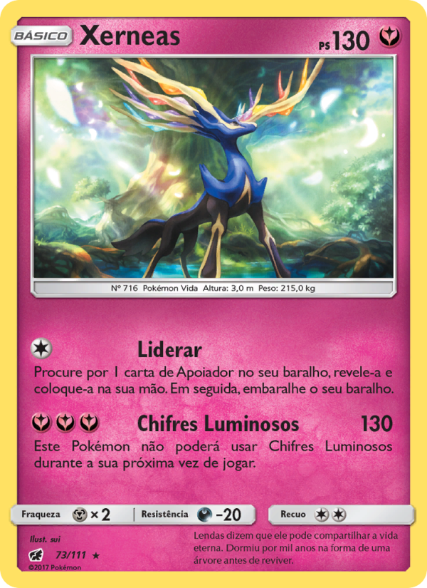 Xerneas 73 — Invasão Carmim (Portuguese Pokémon TCG card)