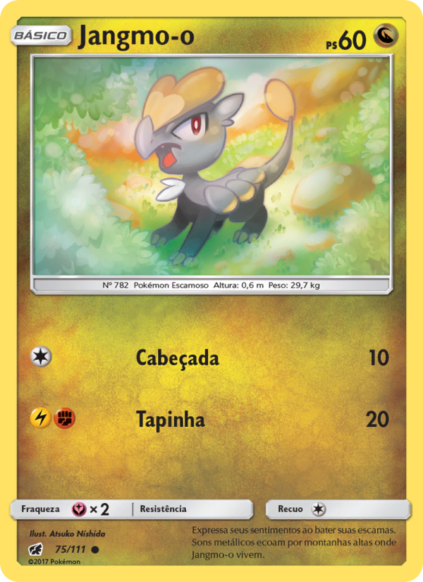 Jangmo-o 75 — Invasão Carmim (Portuguese Pokémon TCG card)