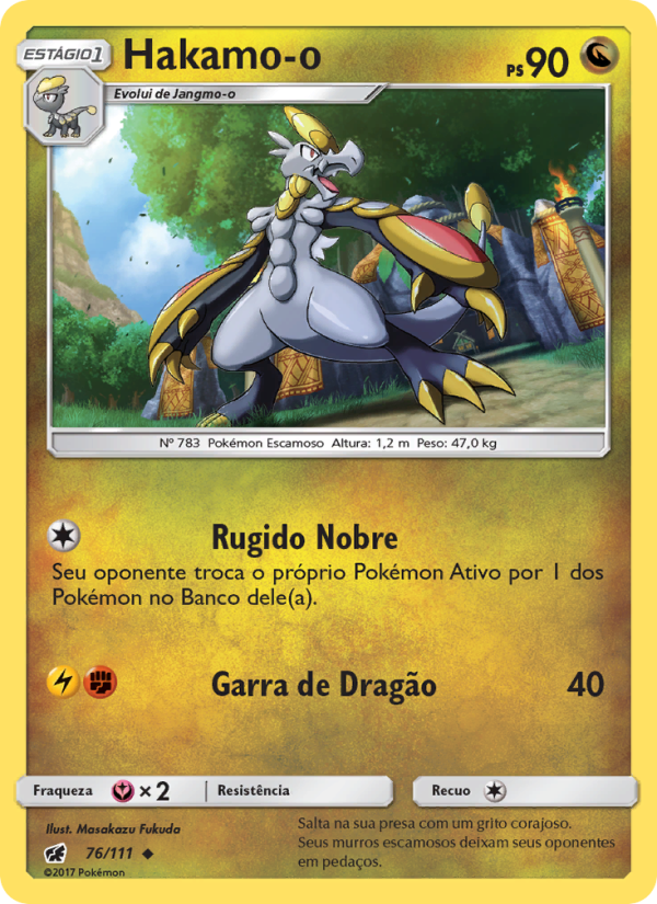 Hakamo-o 76 — Invasão Carmim (Portuguese Pokémon TCG card)