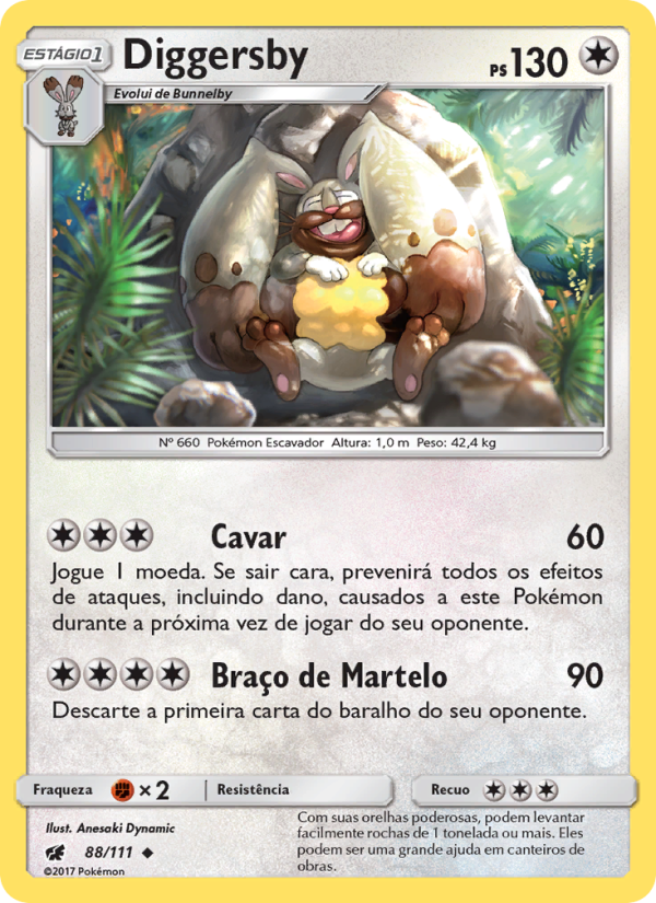 Diggersby 88 — Invasão Carmim (Portuguese Pokémon TCG card)