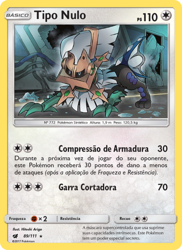 Tipo Nulo 89 — Invasão Carmim (Portuguese Pokémon TCG card)