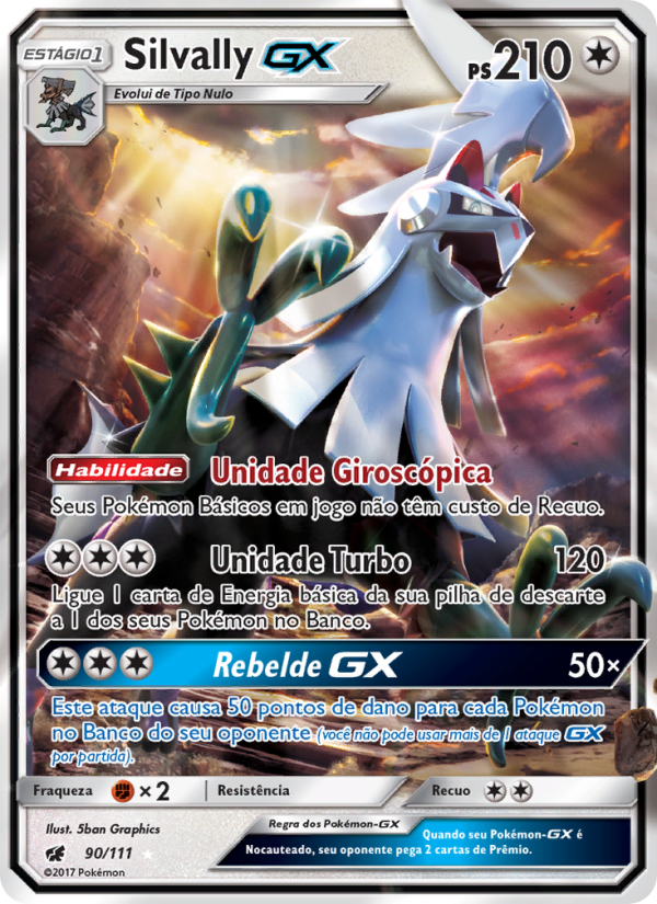 Silvally GX 90 — Invasão Carmim (Portuguese Pokémon TCG card)