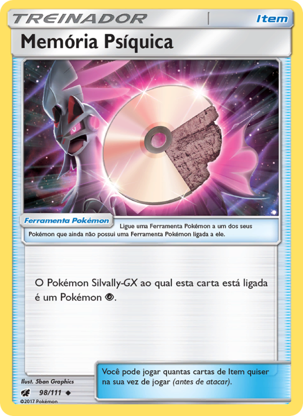Memória Psíquica 98 — Invasão Carmim (Portuguese Pokémon TCG card)