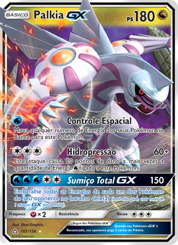 Palkia GX 101 — Ultra Prisma (Portuguese Pokémon TCG card)