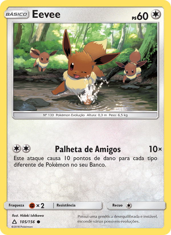 Eevee 105 — Ultra Prisma (Portuguese Pokémon TCG card)