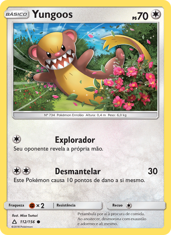 Yungoos 112 — Ultra Prisma (Portuguese Pokémon TCG card)