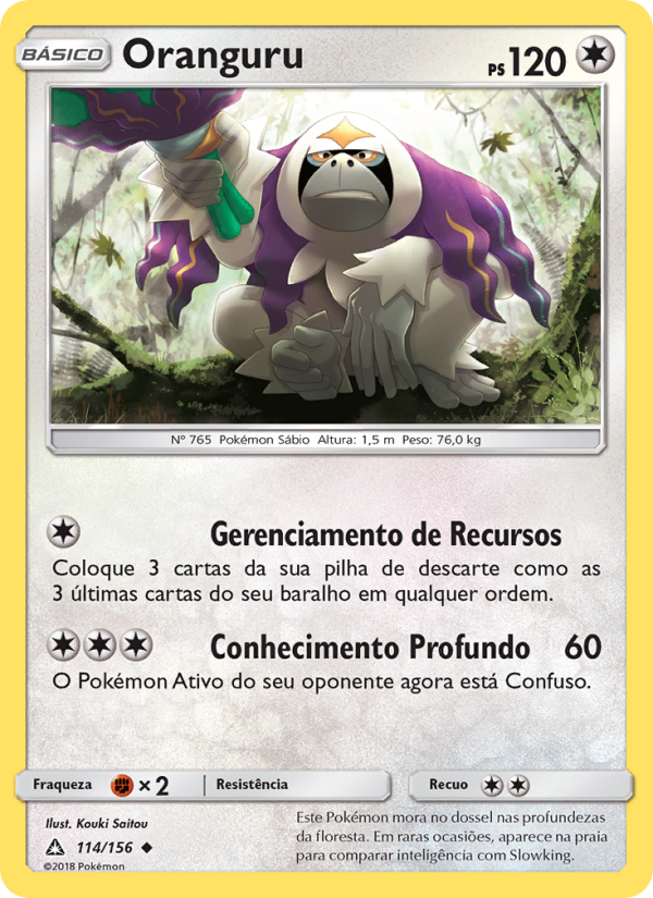 Oranguru 114 — Ultra Prisma (Portuguese Pokémon TCG card)