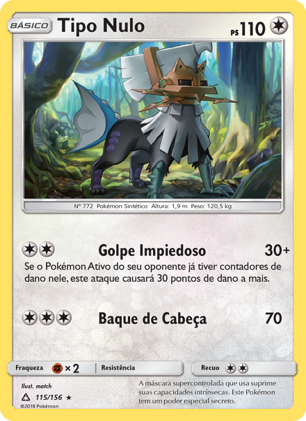 Tipo Nulo 115 — Ultra Prisma (Portuguese Pokémon TCG card)