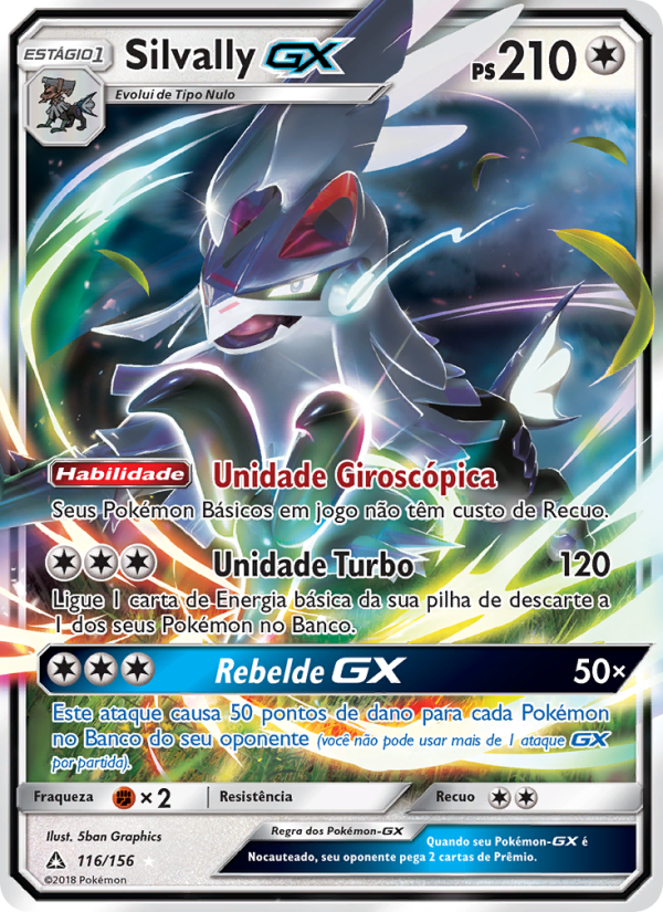 Silvally GX 116 — Ultra Prisma (Portuguese Pokémon TCG card)