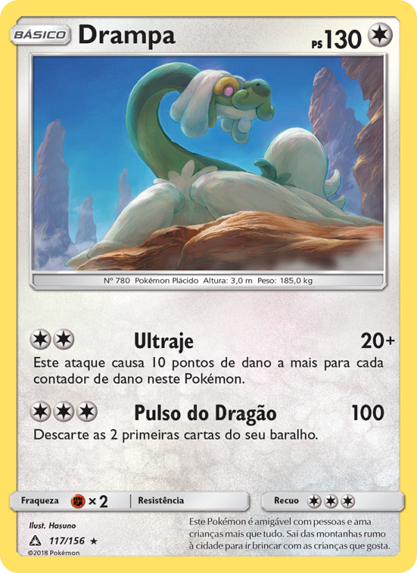 Drampa 117 — Ultra Prisma (Portuguese Pokémon TCG card)