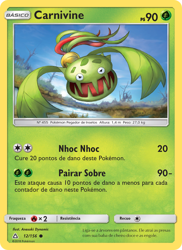 Carnivine 12 — Ultra Prisma (Portuguese Pokémon TCG card)