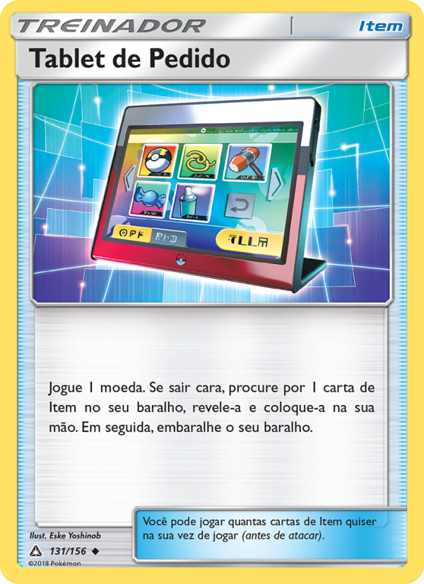 Tablet de Pedido 131 — Ultra Prisma (Portuguese Pokémon TCG card)