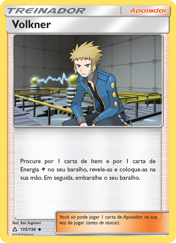Volkner 135 — Ultra Prisma (Portuguese Pokémon TCG card)