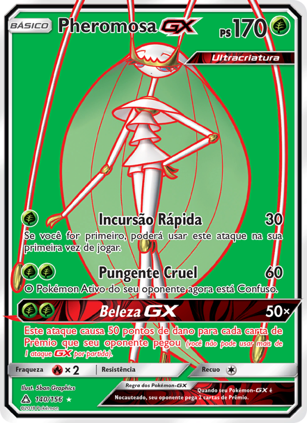 Pheromosa GX 140 — Ultra Prisma (Portuguese Pokémon TCG card)