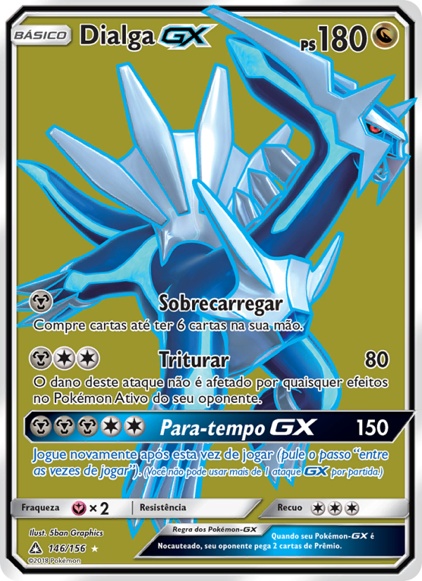 Dialga GX 146 — Ultra Prisma (Portuguese Pokémon TCG card)