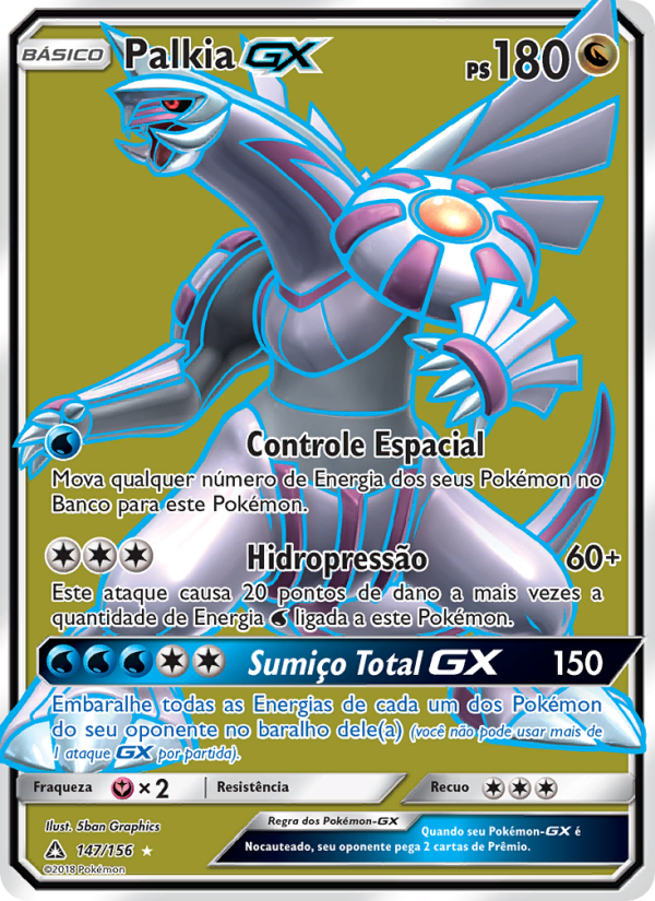 Palkia GX 147 — Ultra Prisma (Portuguese Pokémon TCG card)