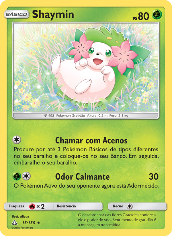 Shaymin 15 — Ultra Prisma (Portuguese Pokémon TCG card)