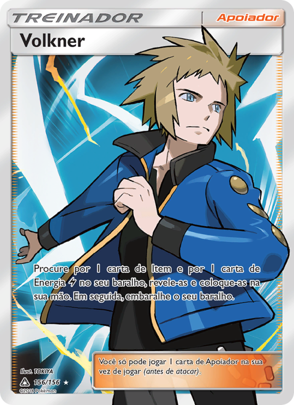 Volkner 156 — Ultra Prisma (Portuguese Pokémon TCG card)