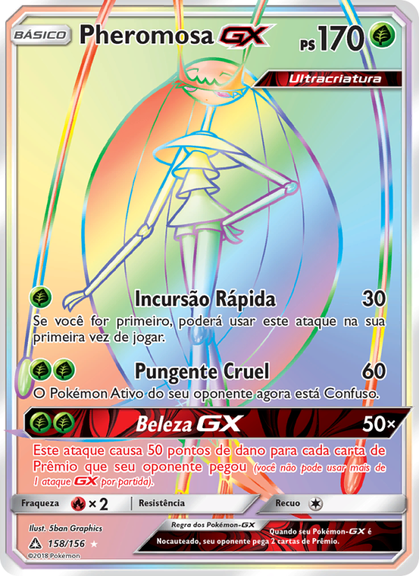 Pheromosa GX 158 — Ultra Prisma (Portuguese Pokémon TCG card)