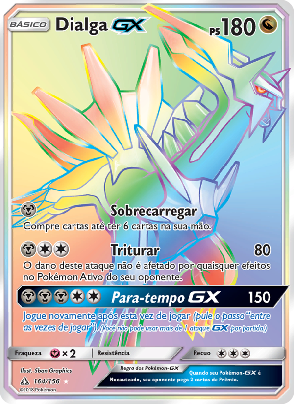 Dialga GX 164 — Ultra Prisma (Portuguese Pokémon TCG card)
