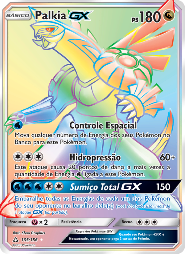 Palkia GX 165 — Ultra Prisma (Portuguese Pokémon TCG card)