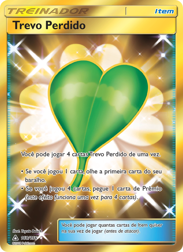 Trevo Perdido 168 — Ultra Prisma (Portuguese Pokémon TCG card)
