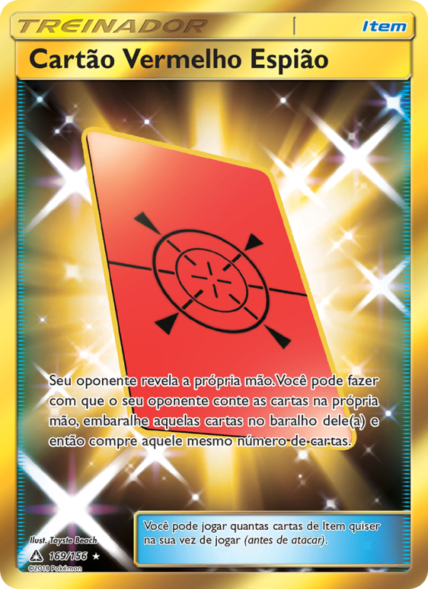 Cartão Vermelho Espião 169 — Ultra Prisma (Portuguese Pokémon TCG card)
