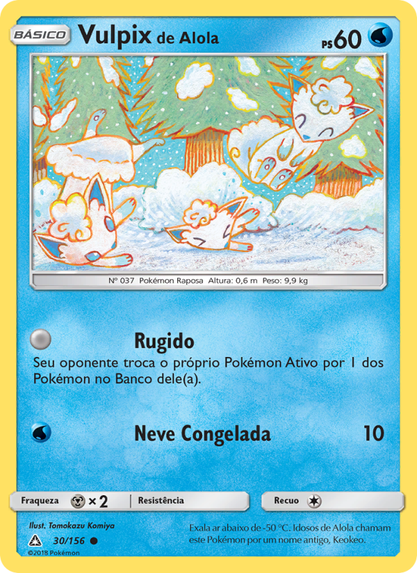 Vulpix de Alola 30 — Ultra Prisma (Portuguese Pokémon TCG card)